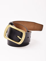 【2色展開】スクエアバックル レザーベルト