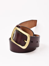 【2色展開】スクエアバックル レザーベルト