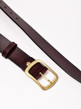 【2色展開】スクエアバックル レザーベルト