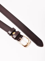 【2色展開】ゴールドバックル レザーベルト