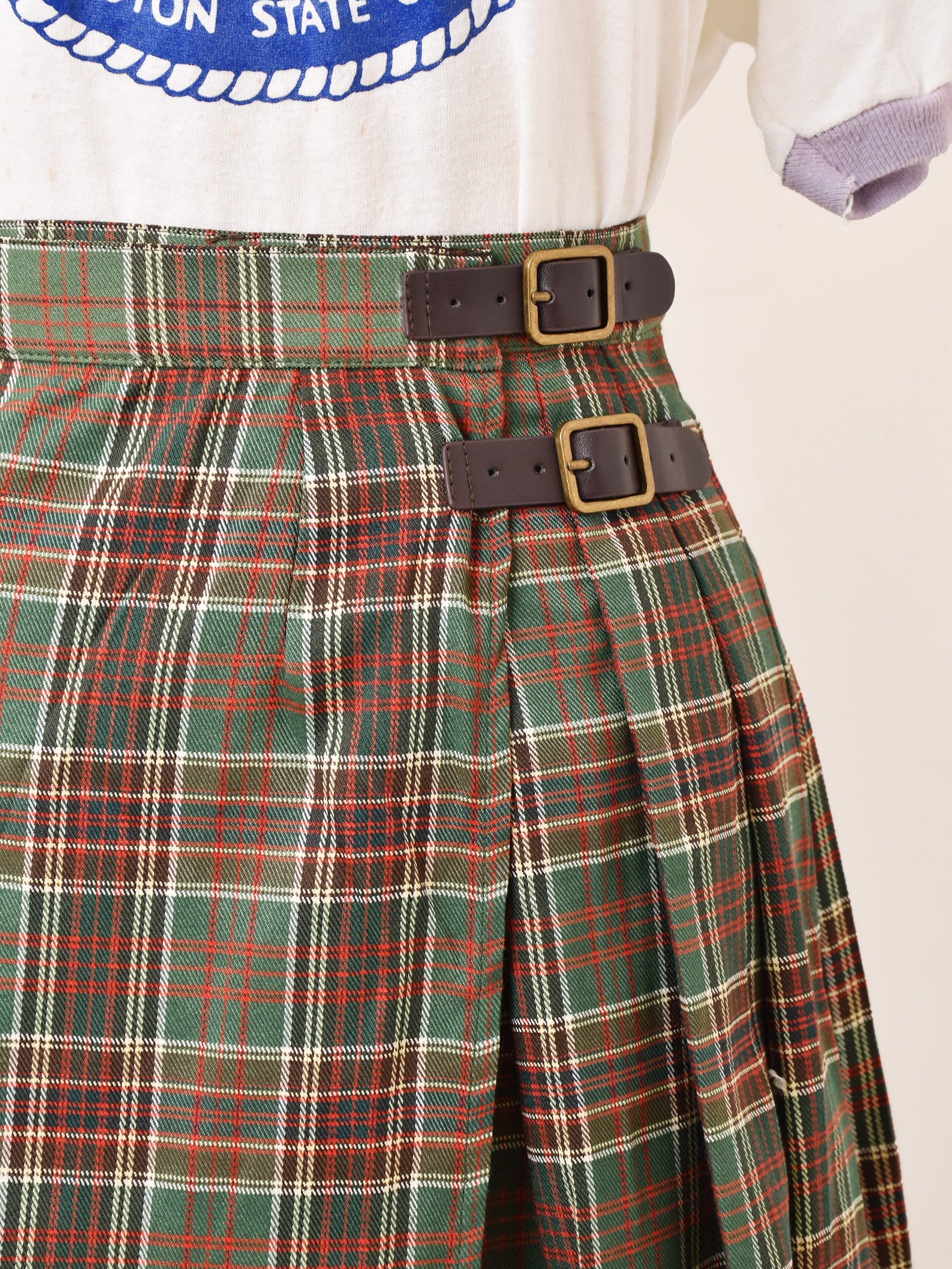 3色展開】Meridian チェック柄 ラップスカート – 古着屋Top of the