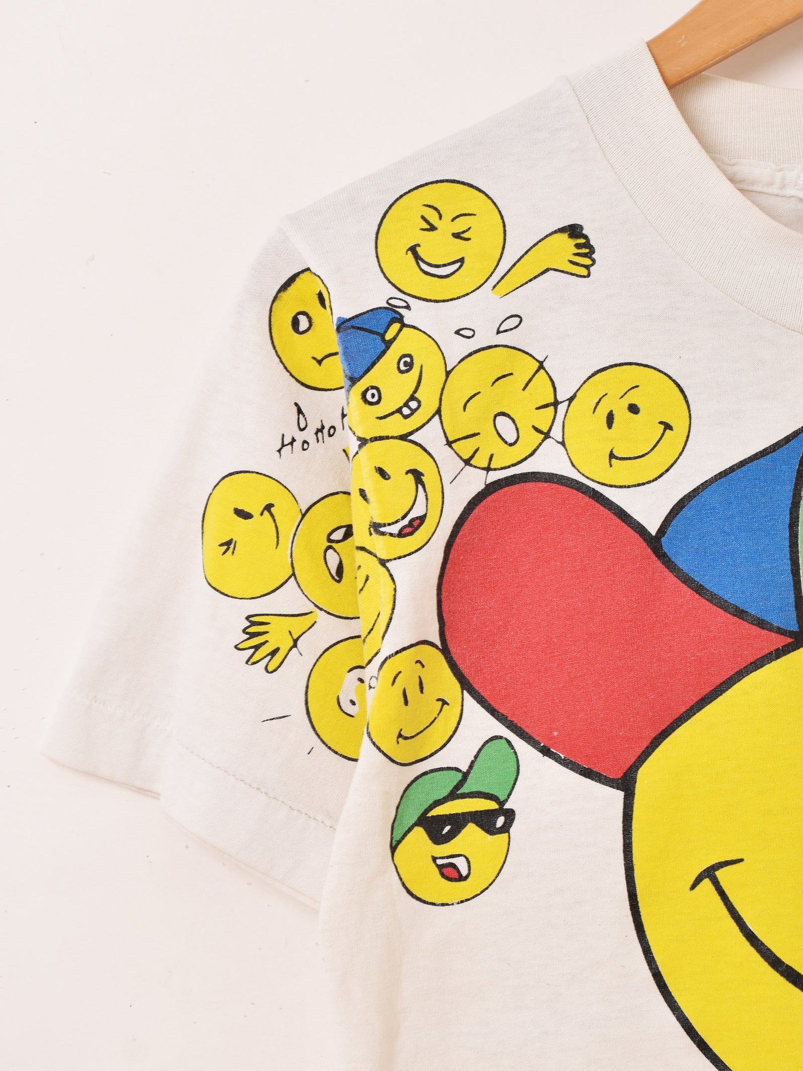 90's アメリカ製 SMILE! FACE プリントTシャツ – 古着屋Top of the