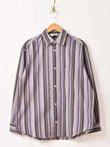 【2色展開】Backers マルチストライプ 長袖シャツ