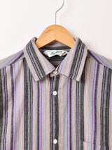 【2色展開】Backers マルチストライプ 長袖シャツ