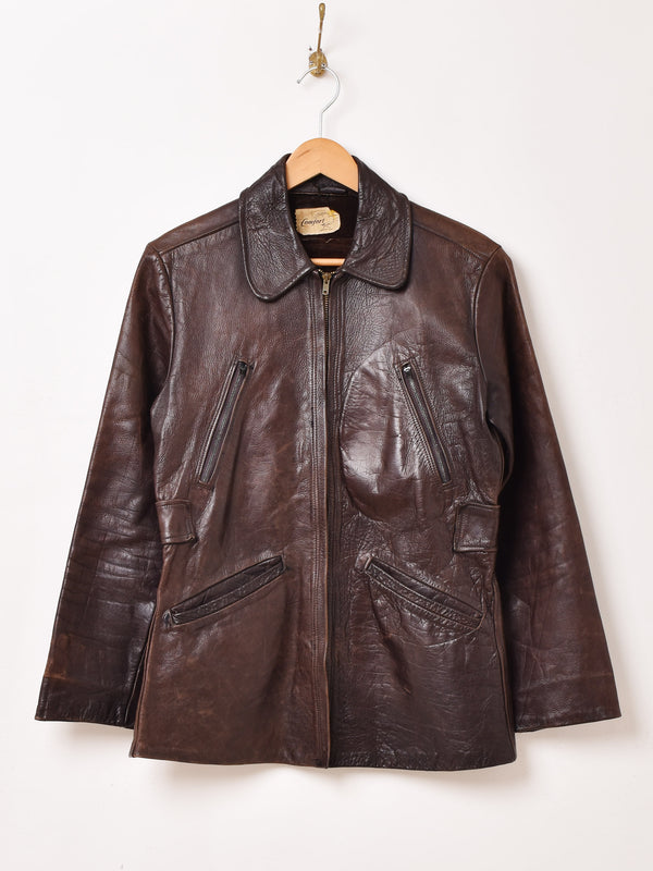 70's アメリカ製 "NATURAL COMFORT" Leather Jacket