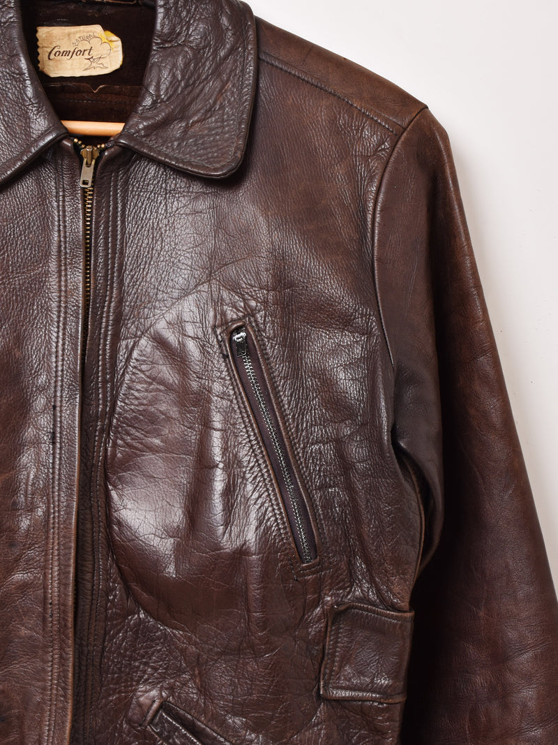 70's アメリカ製 "NATURAL COMFORT" Leather Jacket