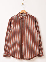 【2色展開】Backers マルチストライプ 長袖シャツ