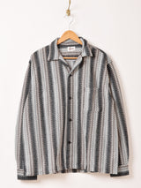 【2色展開】Backers メッシュ 長袖 オープンカラーシャツ