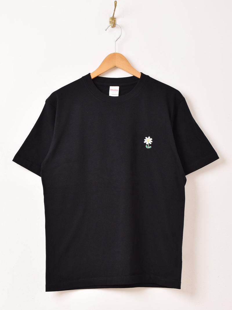 5色展開】 ワンポイント 刺繍 Tシャツ 「Flower」 – 古着屋Top of the