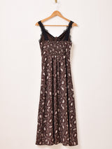 Meridian 総柄 レース キャミソールワンピース