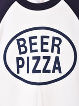 【2色展開】 長袖 ラグランTシャツ「BEER PIZZA」