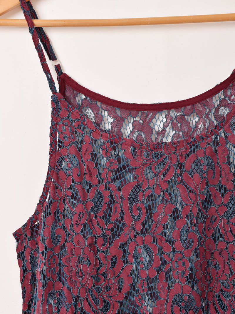 【2色展開】Meridian 2カラー レース キャミソールワンピース