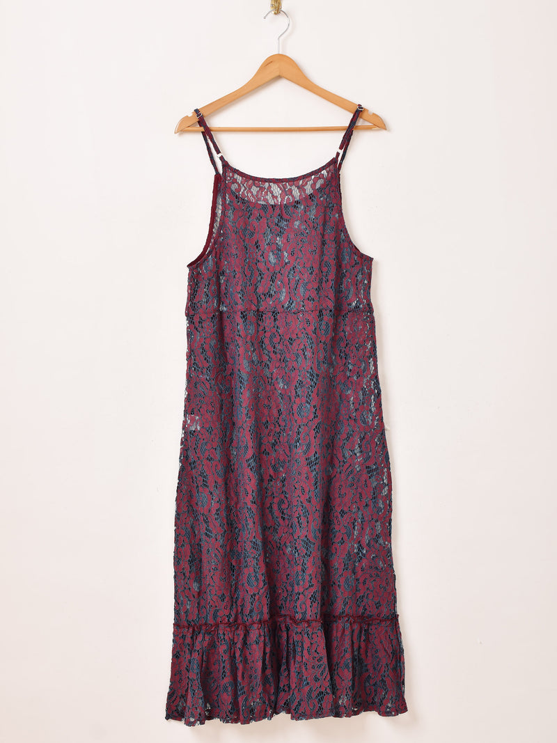 【2色展開】Meridian 2カラー レース キャミソールワンピース