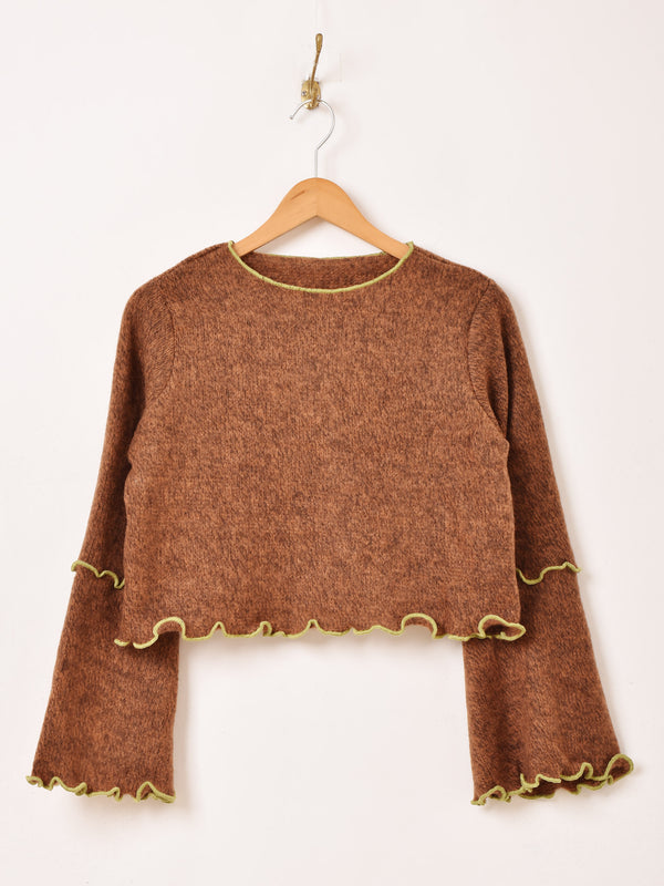 【2色展開】Meridian フレアスリーブ メロウ セーター