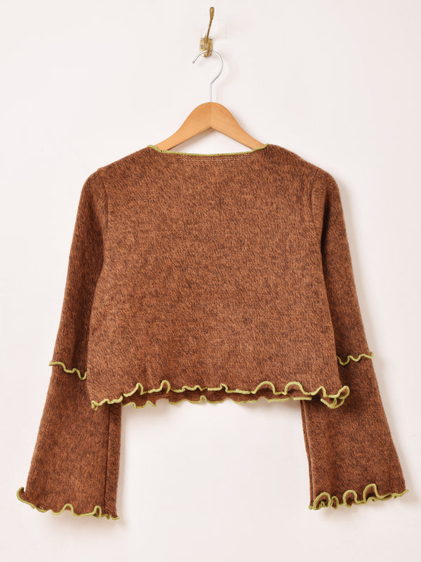 【2色展開】Meridian フレアスリーブ メロウ セーター