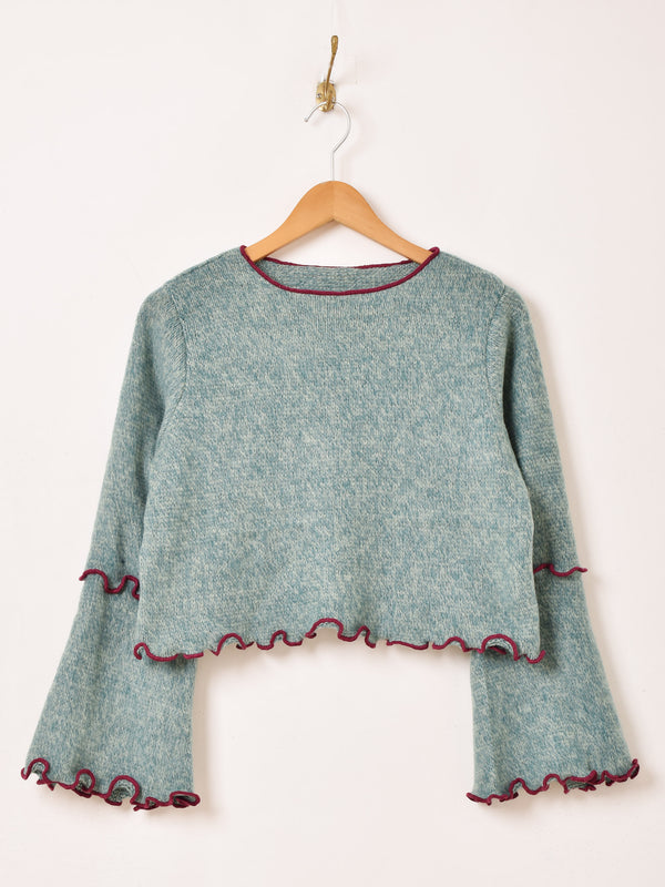 【2色展開】Meridian フレアスリーブ メロウ セーター