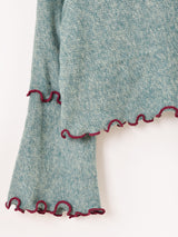 【2色展開】Meridian フレアスリーブ メロウ セーター