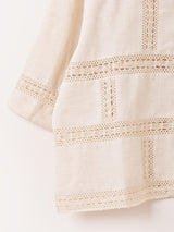 Emerald Motel クロシェレース 半袖 オープンカラーシャツ