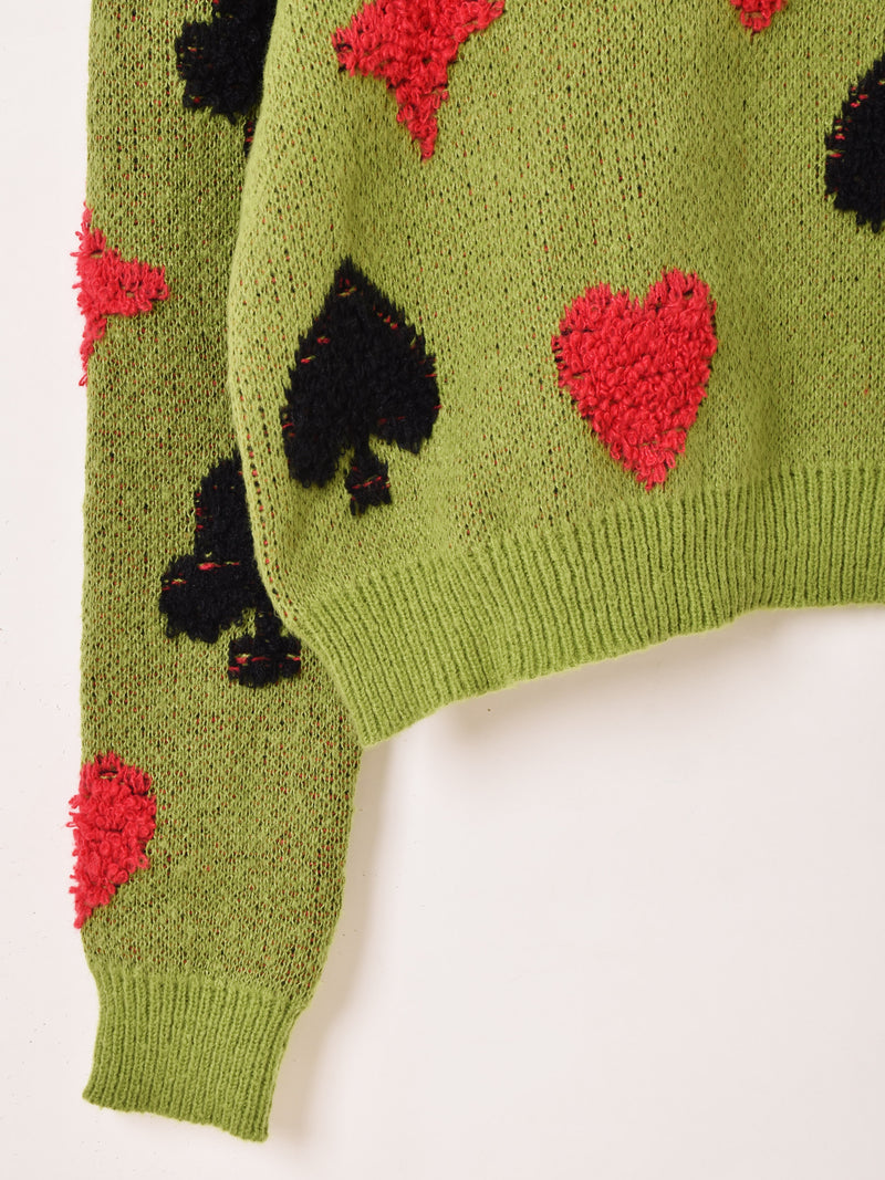 【2色展開】Meridian トランプモチーフ ポロセーター