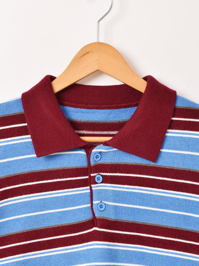 【2色展開】Elcamino マルチボーダー ポロセーター