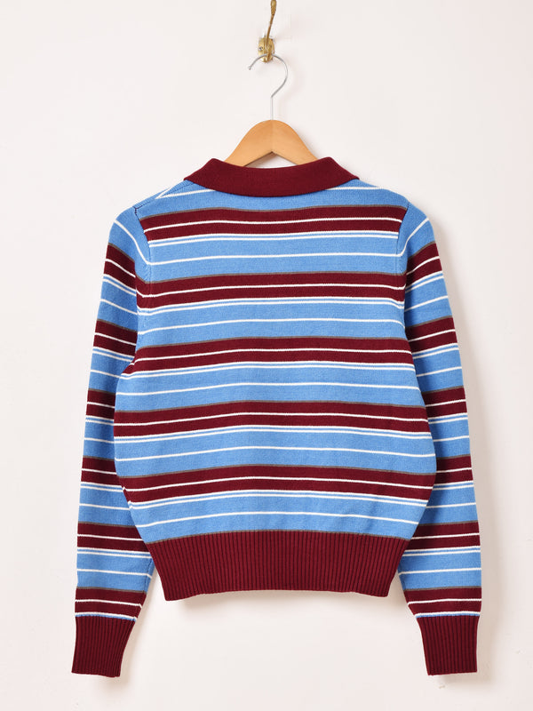 【2色展開】Elcamino マルチボーダー ポロセーター