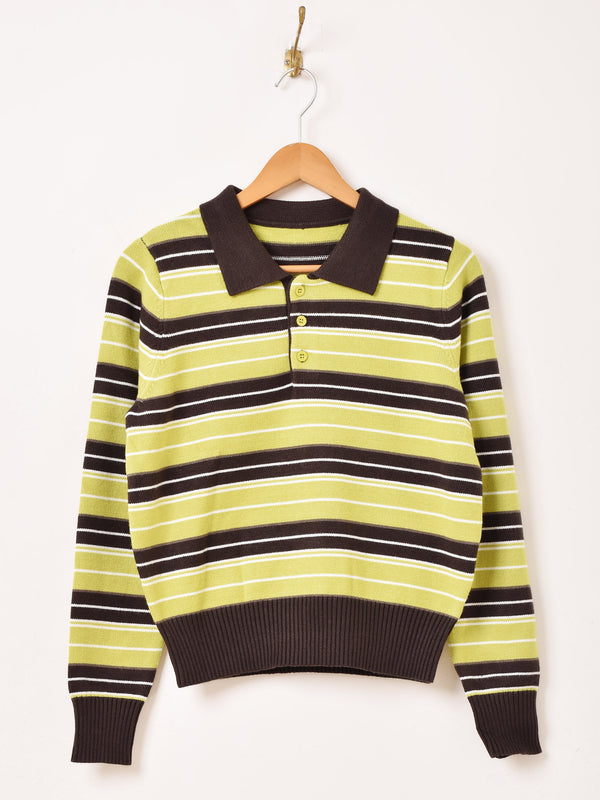 【2色展開】Elcamino マルチボーダー ポロセーター