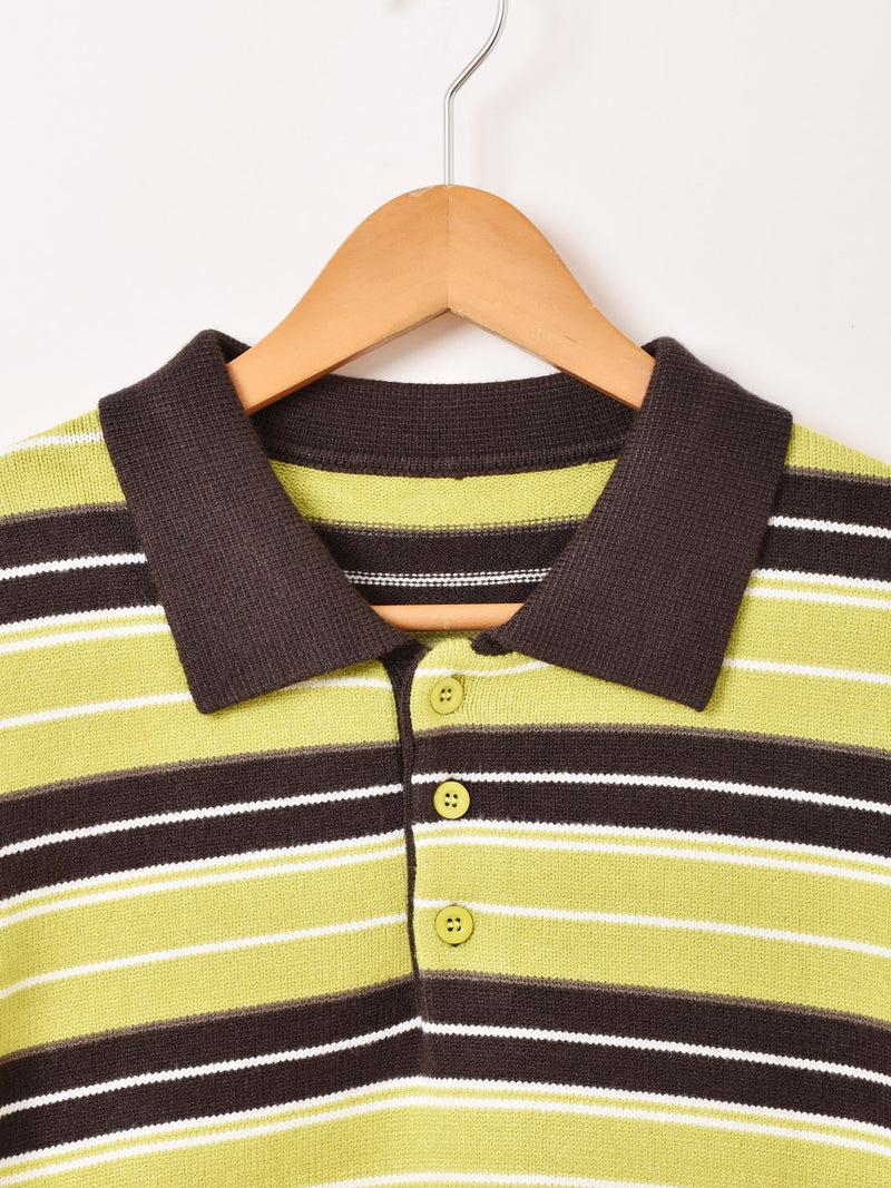 【2色展開】Elcamino マルチボーダー ポロセーター