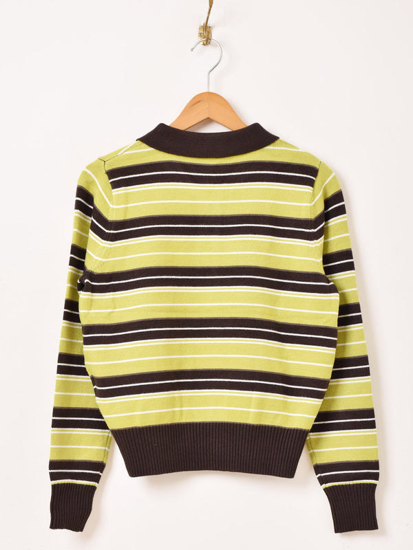 【2色展開】Elcamino マルチボーダー ポロセーター