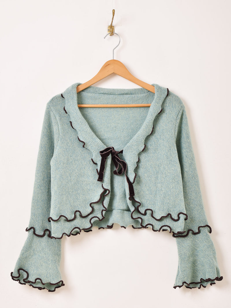 【2色展開】Meridian フレアスリーブ メロウ カーディガン