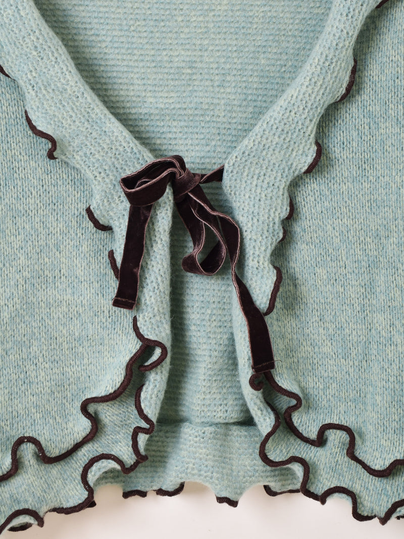 【2色展開】Meridian フレアスリーブ メロウ カーディガン