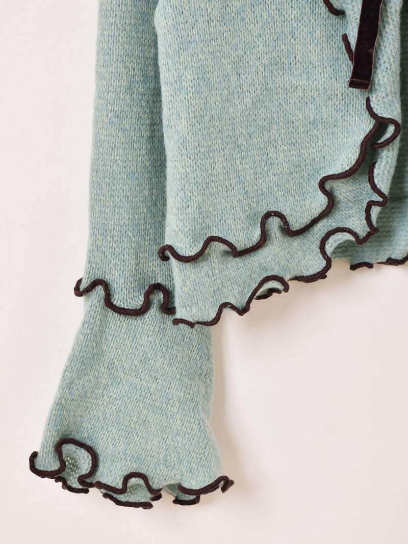 【2色展開】Meridian フレアスリーブ メロウ カーディガン