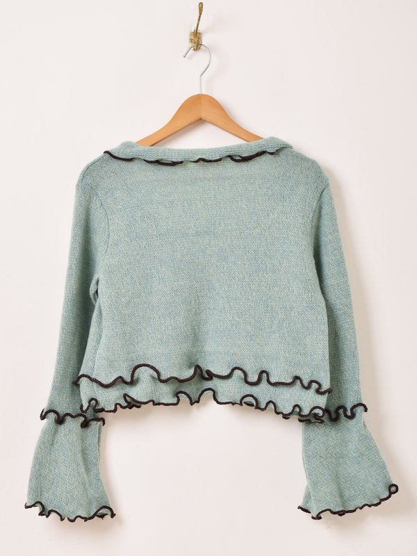 【2色展開】Meridian フレアスリーブ メロウ カーディガン