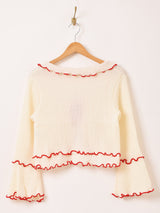 【2色展開】Meridian フレアスリーブ メロウ カーディガン