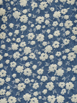 Meridian 花柄 デニム ファー ブルゾン