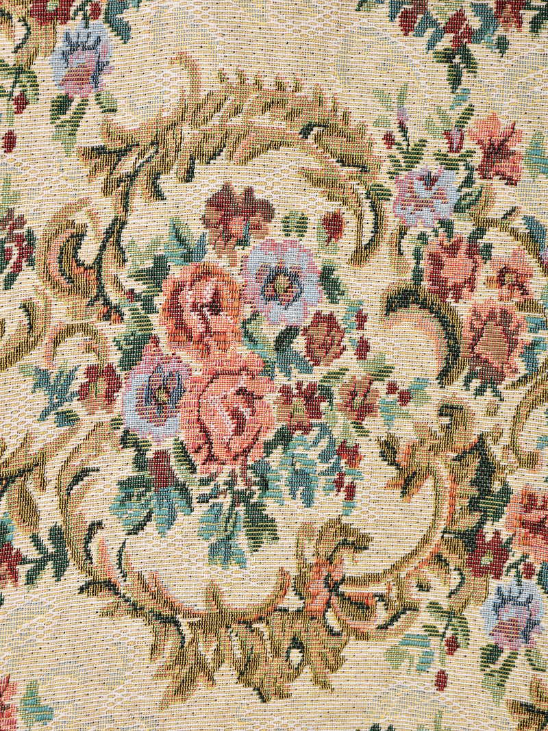 【2色展開】Meridian 花柄 ゴブラン織り ファー ブルゾン