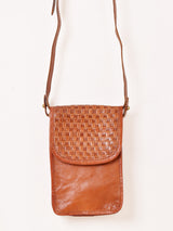 【2色展開】編み込みレザー ミニショルダーバッグ