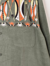 【2色展開】Backers インディアンモチーフ コーデュロイ 長袖シャツ