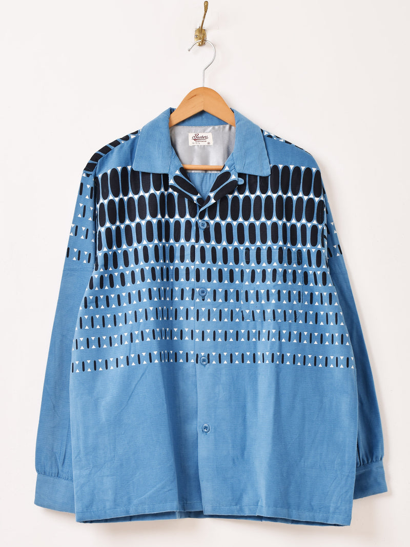 【2色展開】Backers エルヴィスドット コーデュロイ 長袖シャツ