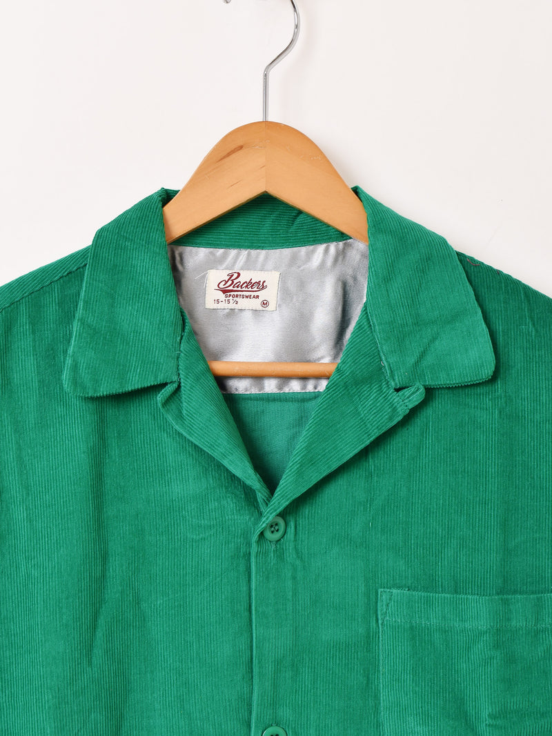 【3色展開】Backers コーデュロイ 長袖 オープンカラーシャツ