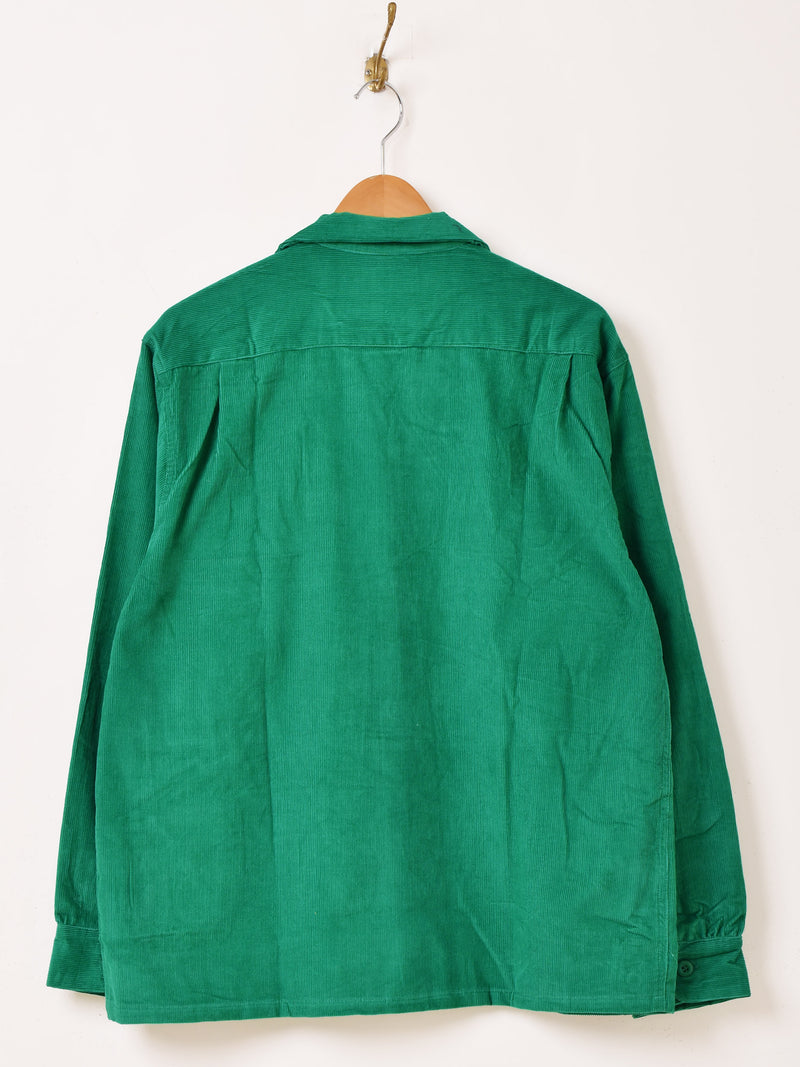 【3色展開】Backers コーデュロイ 長袖 オープンカラーシャツ