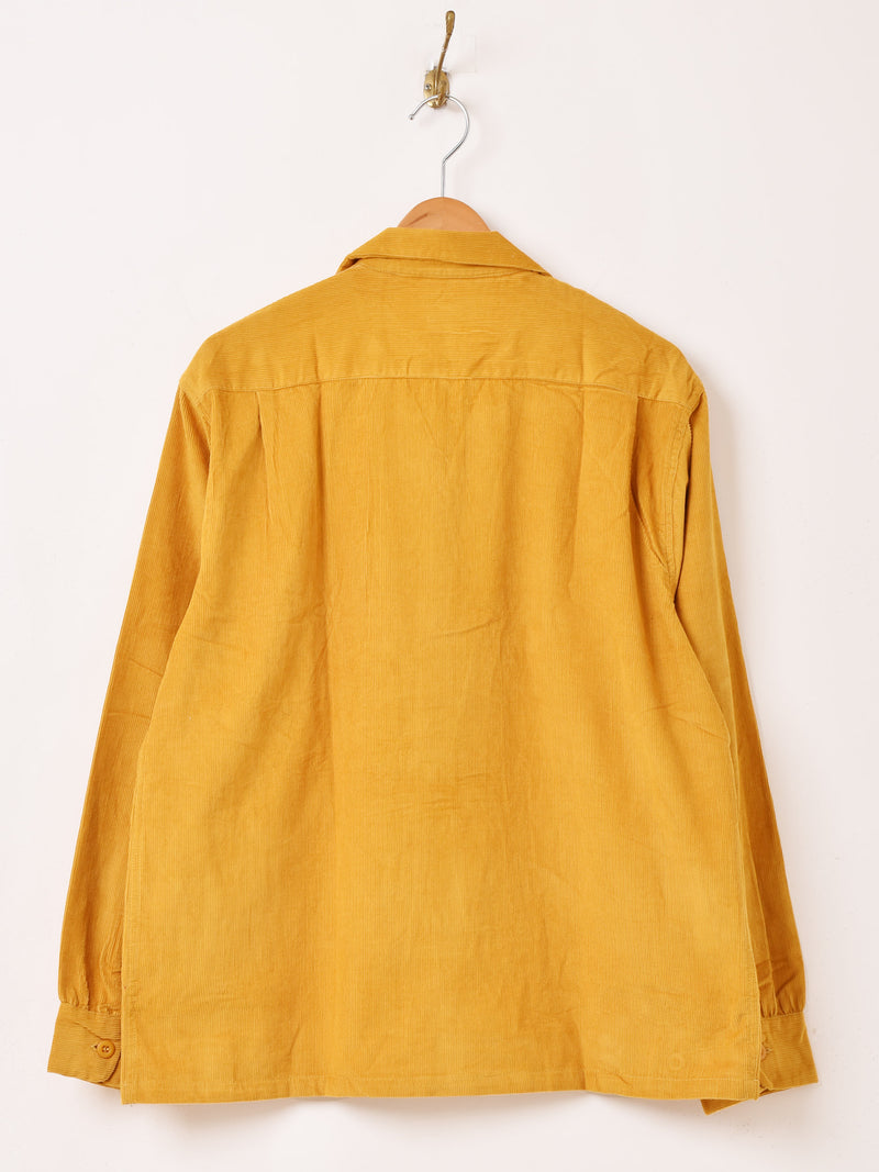 【3色展開】Backers コーデュロイ 長袖 オープンカラーシャツ