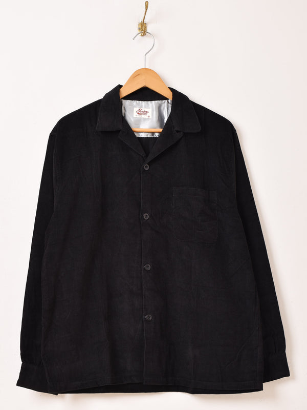 【3色展開】Backers コーデュロイ 長袖 オープンカラーシャツ