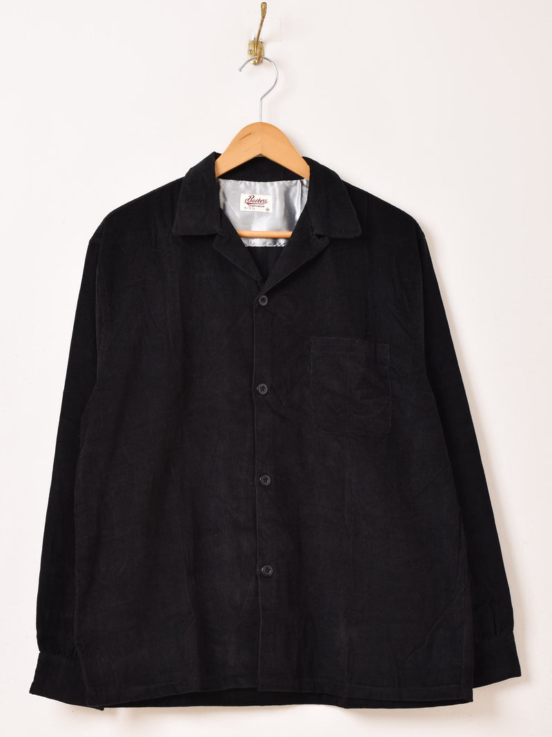 【3色展開】Backers コーデュロイ 長袖 オープンカラーシャツ