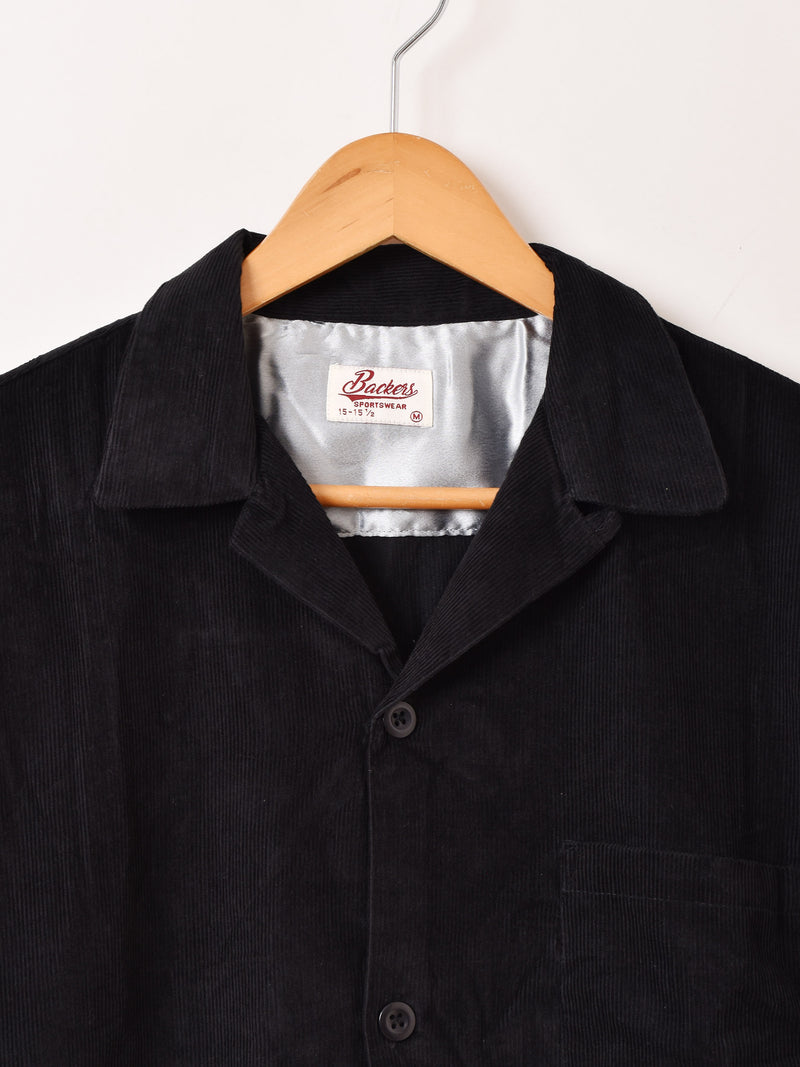【3色展開】Backers コーデュロイ 長袖 オープンカラーシャツ