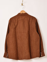 【2色展開】Backers フェイクスエード 長袖 ウエスタンシャツ