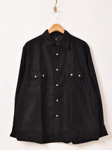 【2色展開】Backers フェイクスエード 長袖 ウエスタンシャツ