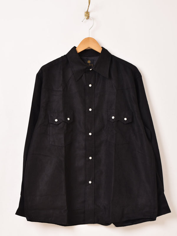 【2色展開】Backers フェイクスエード 長袖 ウエスタンシャツ