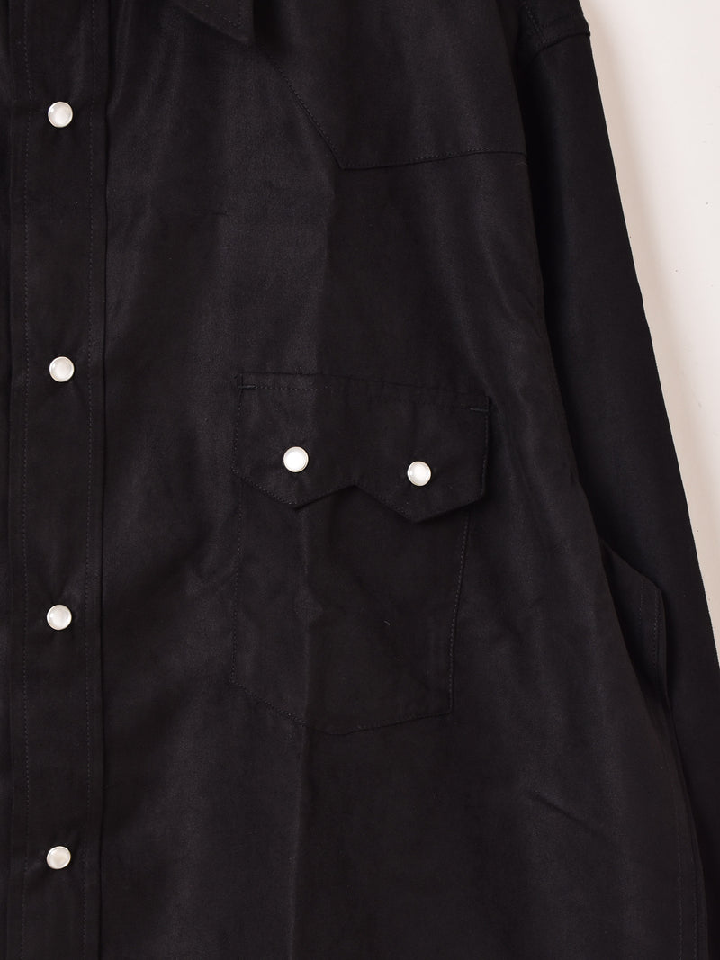 【2色展開】Backers フェイクスエード 長袖 ウエスタンシャツ