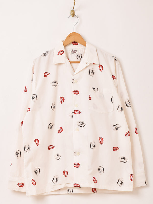 Backers マリリン・モンロー 長袖 オープンカラーシャツ