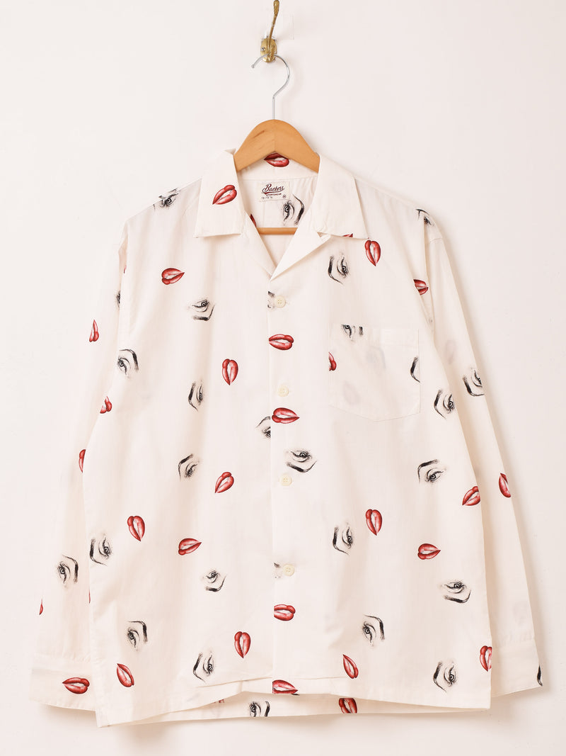 Backers マリリン・モンロー 長袖 オープンカラーシャツ